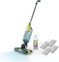 Shark VACMOP Reveal New Cordless Hard Floor Cleaner, Vacuum & Spray Mop, Powerful Suction, Lightweight, Illumination Light, Includes 4 Disposable Pads, 12oz Pet Multi-Surface Cleaning Solution, VM401