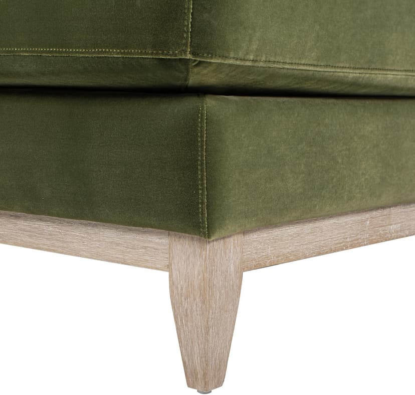 Jennifer Taylor Home Pasadena Modern Farmhouse Chaise Lounge Chair, Olive Green