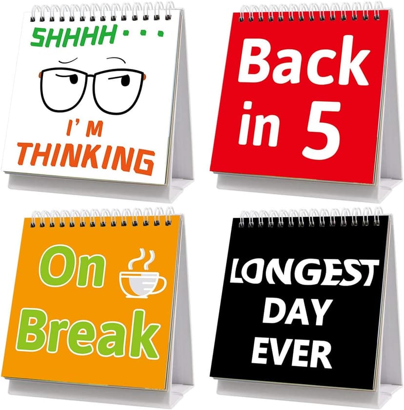 Fancy Land Funny Desk Signs 30 Different Fun and Flip-Over Messages for Office Desk Accessories