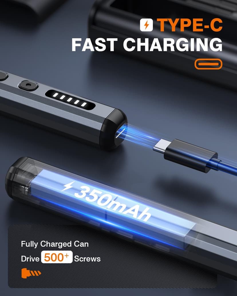 JOREST Mini Electric Screwdriver, Precision Set with 38-in-1 Magnetic Bits, Repair Tool Kit for iPhones, Laptop, Drone, Game Console, Camera, Toys; Stocking Stuffers for Men;Birthday Gift for Father