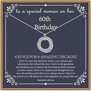 IEFLIFE Birthday Gifts for Women, Sterling Silver Necklaces, 40th 50th 60th 70th 80th 90th Birthday Necklace, 40 50 60 70 80 90 Years Old Birthday Gifts, 4 5 6 7 8 9 Decade Birthday Jewelry for Women