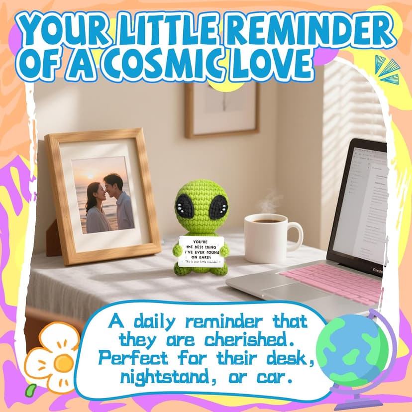 Gifts for Him Her Boyfriend Girlfriend Men Women Crochet Alien for My Love