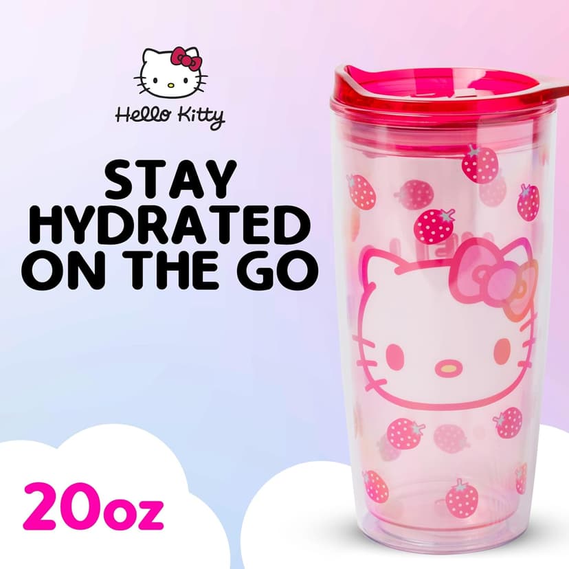 Touchland x Hello Kitty® Hand Sanitizer + Mist Case, Scented & Stylish Hydrating Sanitizer Spray Bundle, Travel Size, Dye Free