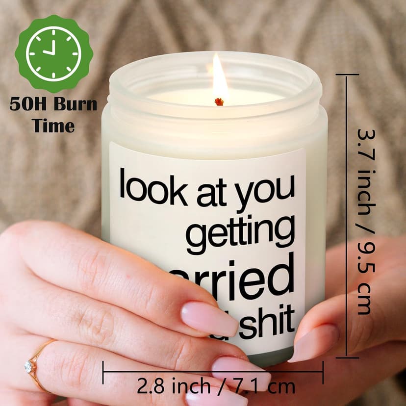 Wedding Gifts for Couples 2025, Funny Bridal Shower Gifts Personalized Lavender Scented Candles Bride Bridesmaid Proposal Custom The Bride to be 2025