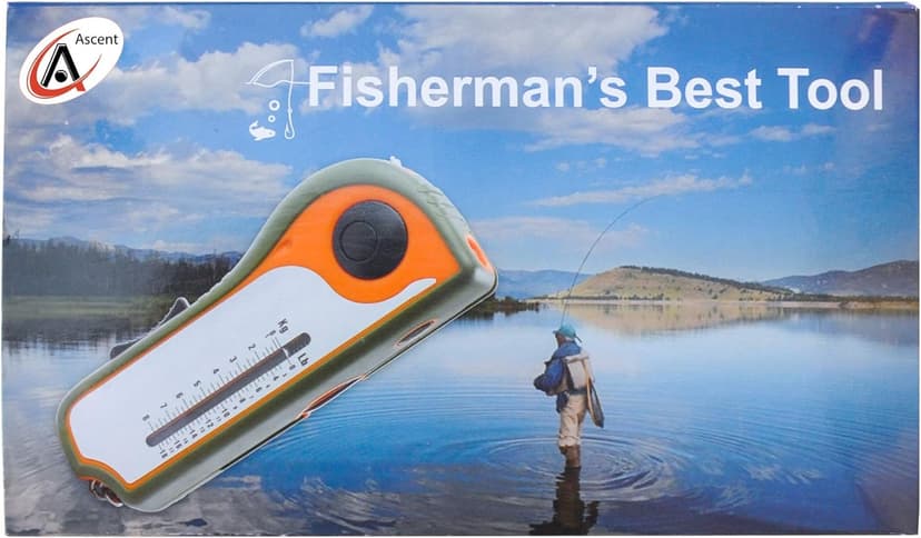 Fisherman Gift Tool Fishing Multitool - Hook Remover, Scale Scraper, Tape Measure, Bait Cutter, Flashlight, Knife, Scissors, Weight Scale, Bottle Opener, Gift Idea for Men Women Kids