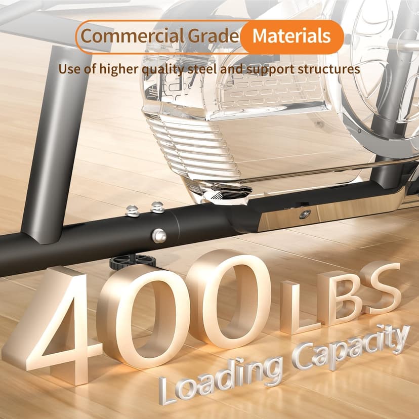 JEEKEE Recumbent Exercise Bike for Seniors,Stationary Bikes for Home, 400LB Capacity & 16 Levels Magnetic Resistance, Heart Rate Handle