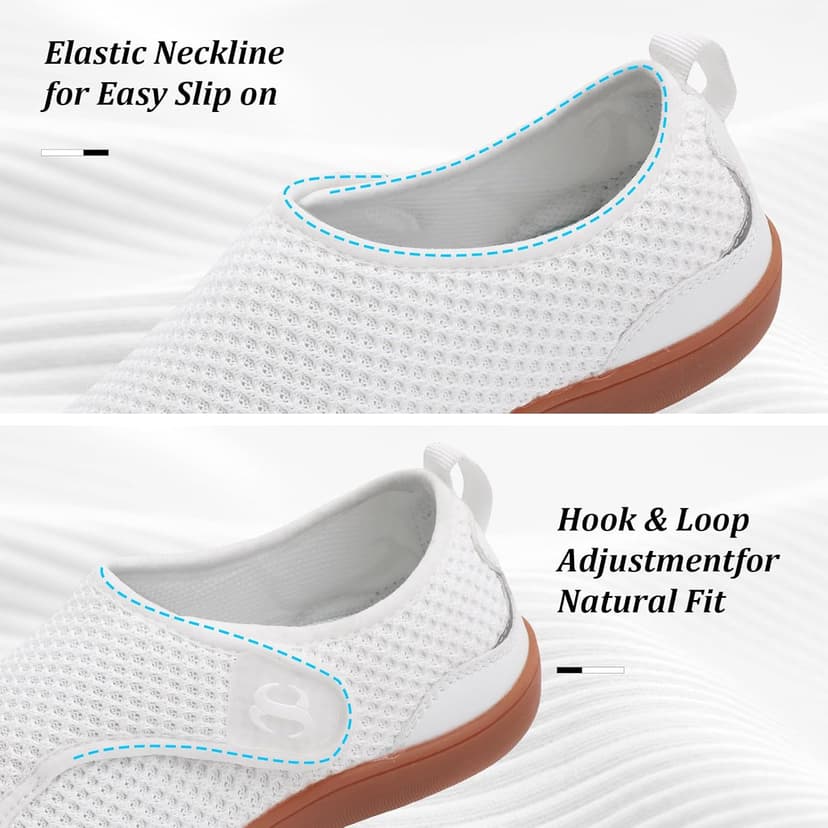 Scurtain Womens Walking Shoes Comfortable Wide Diabetic Shoes Adjustable Zero Drop Edema Shoe Breathable Neuropathy Nursing Shoes Casual Wide Width Sneakers