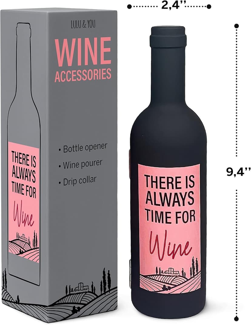 Lulu & You Wine Kit - Wine Opener Set - Wine Gift for Any Wine Enthusiast | Wine Accessories for Wine Lovers