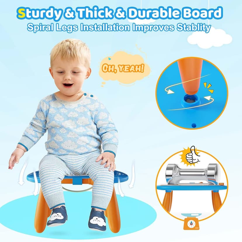 Kikidex Magnetic Drawing Board, Toddler Girl Toys for 1-3 Year Old, Doodle Board Pad Learning and Educational Toys for 1 2 3 Year Old Kids Birthday Gift (Light Blue) B0BGN1YDJH