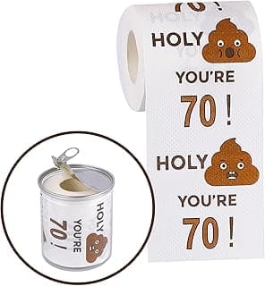 Happy Birthday Gifts for Boys Son and Girls - 3-Ply Funny Toilet Paper Roll, Birthday Toilet Paper Gag Funny Birthday Gift Novelty for Birthday Party Decorations Eighteenth Party Supplies (70th Years)