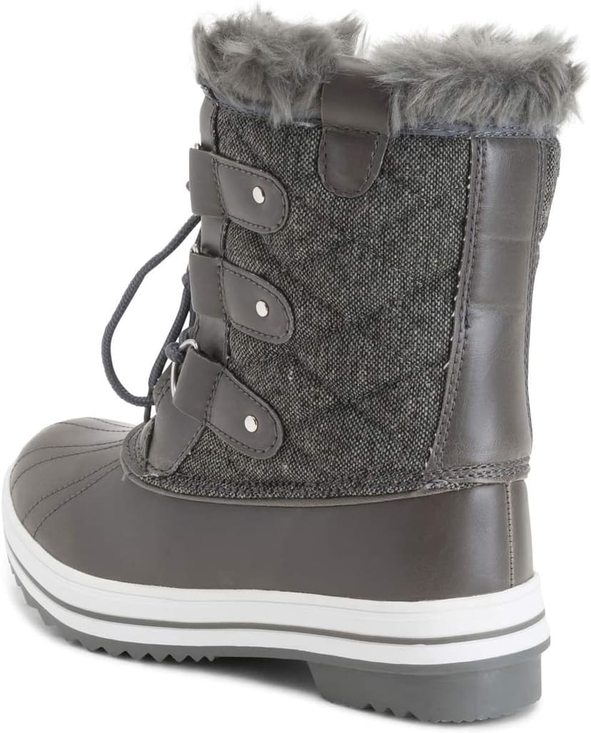 POLAR Womens Snow Boot Quilted Short Winter Snow Rain Warm Waterproof Boots