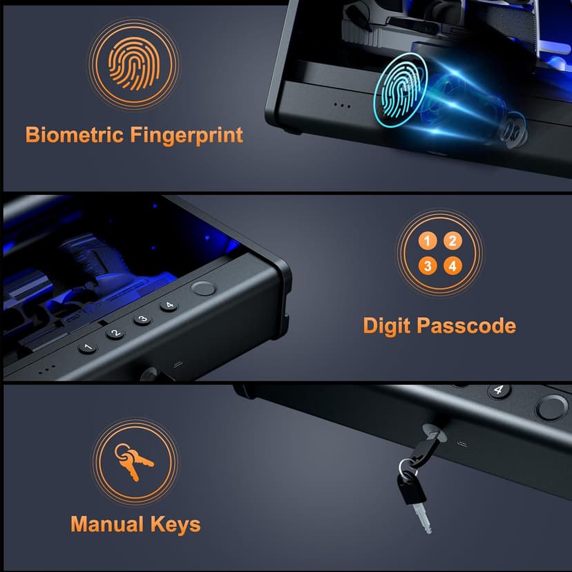 Interior Light Emergency Power Supply Voice Navigation Mute Mode, With Cable For Home, Nightstand, Car,Travel. Nice Gift PINEWORLD Biometric Fingerprint Handgun Safe with Raised Backlit Keypad&Key B0CD7BJF1H