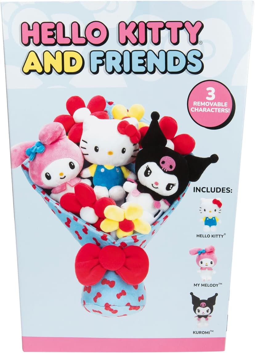 Jazwares Hello Kitty and Friends - 12-inch Plush Celebration Bouquet - 9 Plush Included - Officially Licensed Sanrio Product from
