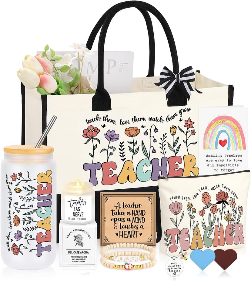 Teacher Appreciation Gifts for Women, Thank You & End of Year Gifts for Women Teachers Set of 10