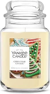 Yankee Candle Christmas Cookie, Scented Candle, 22oz Large Jar with up to 150 Hour Burn Time, Giftable, Holidays