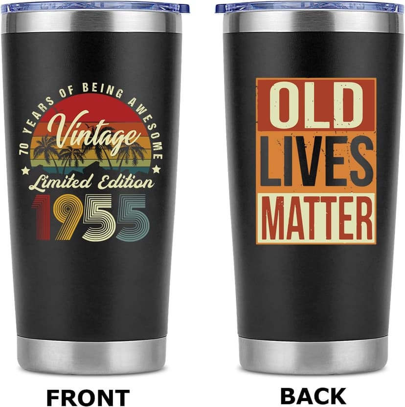 Funny 70th Birthday Gifts for Men Women,70 Year Old Birthday Gifts for Men, 70th Men Birthday Gift Ideas, Gifts for 70 Year Old Man-20 Oz Tumbler