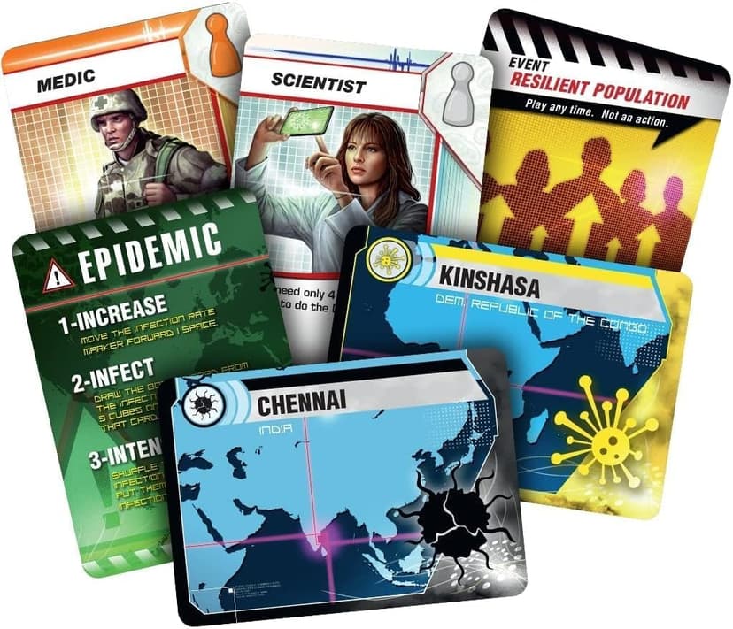 Pandemic Board Game - Cooperative Strategy for Adults & Families, Stop Global Disease Outbreaks, Adult Board Games, Teamwork & Strategy, Fun for Adults, 2-4 Players Ages 8+, 45-60 Minute Playtime