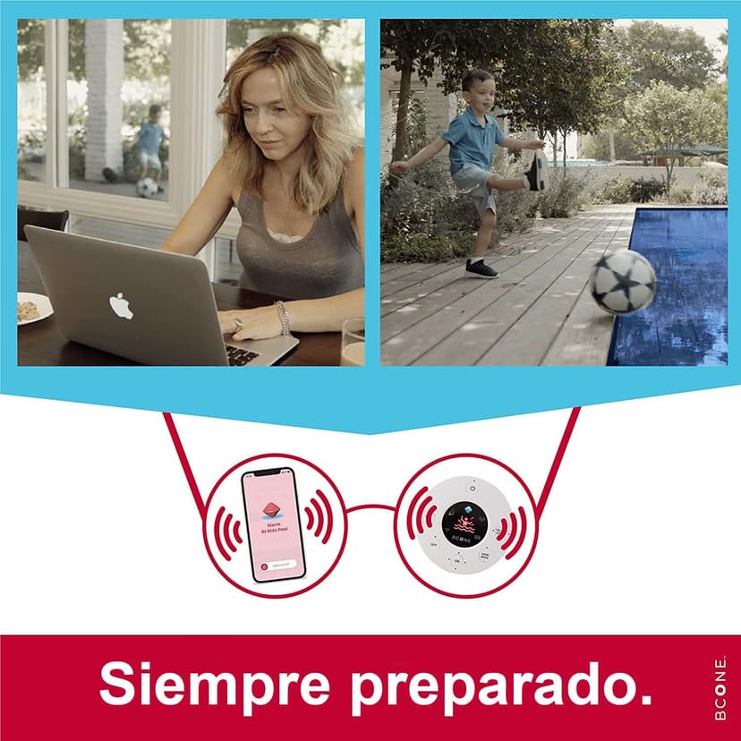 BCONE® Pool Alarm by Lifebuoy® | ASTM F2208 Certified | Floating Safety Device with App Alerts + Alexa Voice Control | 2.4GHz Wi-Fi | for Inground & Above-Ground Pools