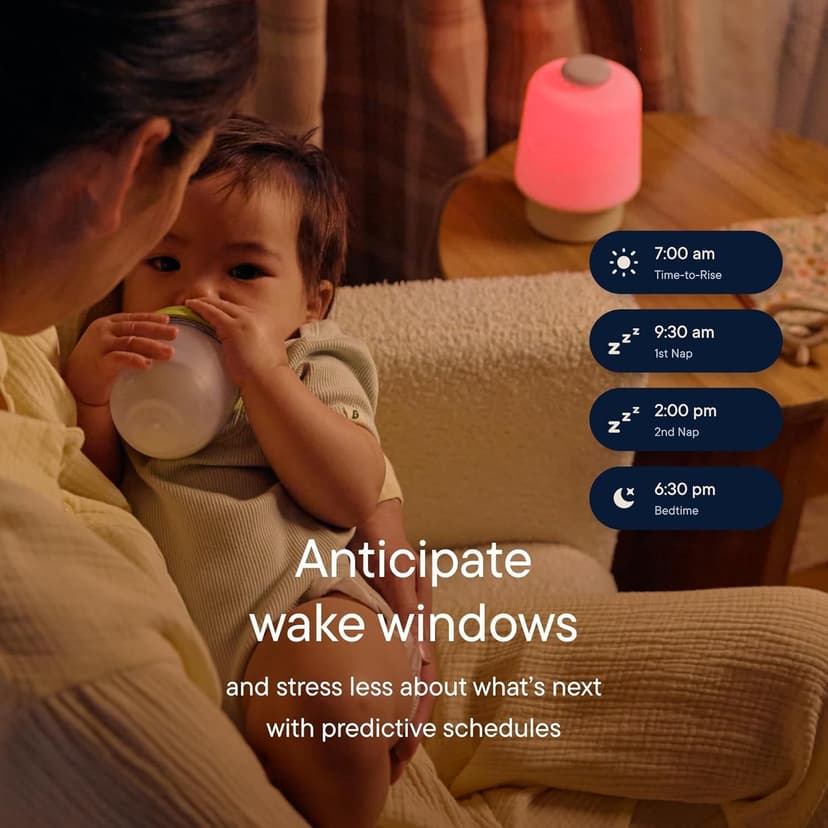 White noise machine, night light, toddler & kid time-to-rise alarm clock, registry essential with 3 months of sleep support Hatch Baby Sound Machine & Night Light Routine Builder (Putty) B0F7C6XJ3P