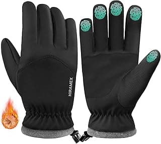 Hiramex Winter Windproof Gloves Men Women, Waterproof Warm Ski Gloves for Cold Weather, Touch Screen Snow Warm, Running Driving Cycling