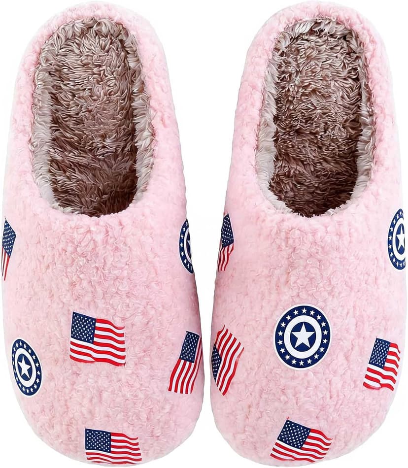 Women's Men's House Slippers with Unique Design Variety, Soft Fuzzy Fluffy Slippers for Women Men, Cozy Memory Foam Indoor Slipper, Non-Slip Shoes for Winter, Great Gifts for Mom Wife Sister Grandma B0FDQ2CVWW