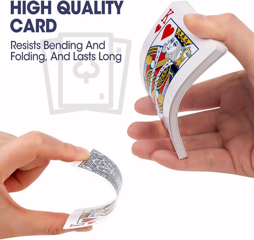 Playing Cards, 26 Decks of Cards Bulk Standard Size Poker Cards, Perfect for Classic Card Games, Party Games, Blackjack, Card Games for Families & Magic Performances (Red/Blue)