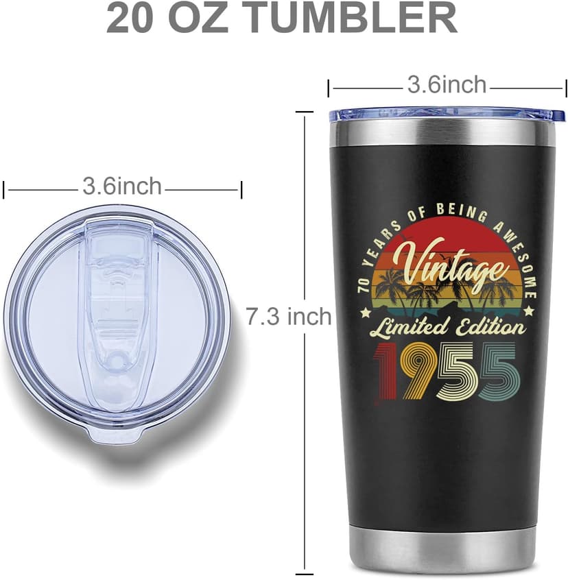 Funny 70th Birthday Gifts for Men Women,70 Year Old Birthday Gifts for Men, 70th Men Birthday Gift Ideas, Gifts for 70 Year Old Man-20 Oz Tumbler