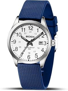 LN LENQIN Mens Watches Analog Quartz Sports Unisex 30M Waterproof Nurse Watch for Men Women Medical Professionals Military Time with Second Hand Glowing Easy to Read Dial