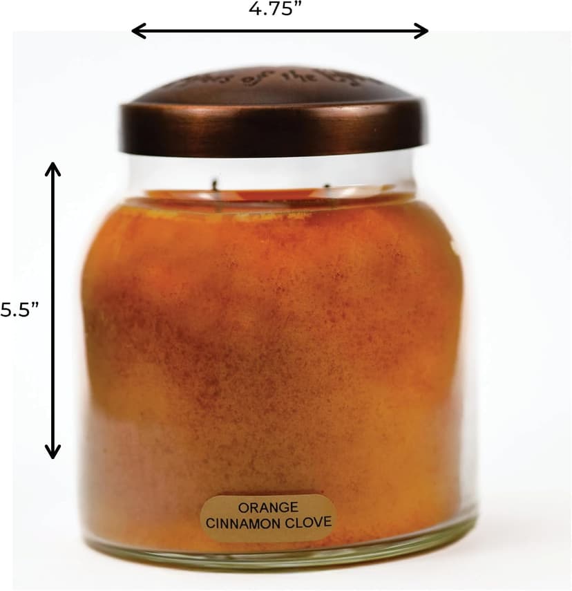A Cheerful Giver — Orange Cinnamon Clove - 34oz Papa Scented Candle Jar with Lid - Keepers of the Light - 155 Hours of Burn Time, Gift for Women, Orange B005S4LKNO