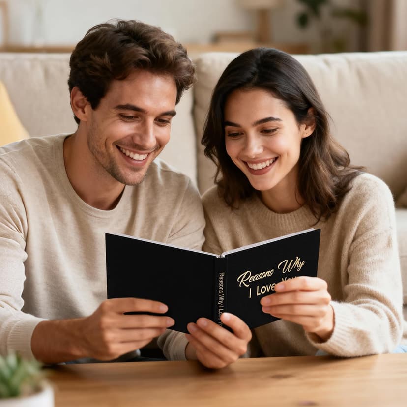 Artmag What I Love about You Fabric Book, Fill-in-the-Blank Love Journal Book for Couples Husband Wife Him Her Birthday Christmas Gifts Stocking Stuffer (Black) B0FNDNP2N3