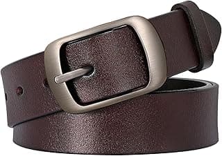 SUOSDEY Women Belts For Jeans Dresses Pants Ladies Leather Waist Belt with Elegant Buckle, Width 1.3"