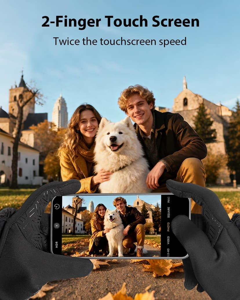 RIGWARL Winter Running Gloves Men Women Cold Weather, Touchscreen Convertible Mittens Warm Thermal Gloves with Watch Window