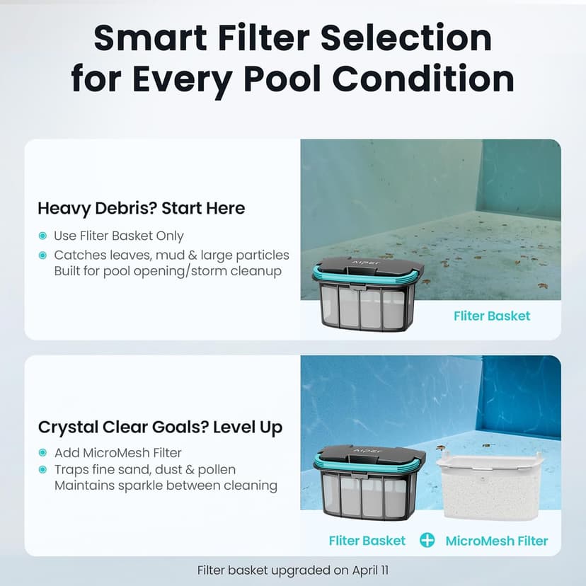 (2026 Upgrade) AIPER Scuba X1 Cordless Robotic Pool Cleaner with Micromesh Ultra-Fine Filter, Include Wireless Charging Dock, Cross Pattern Smart Navigation, Horizontal Waterline Scrubbing