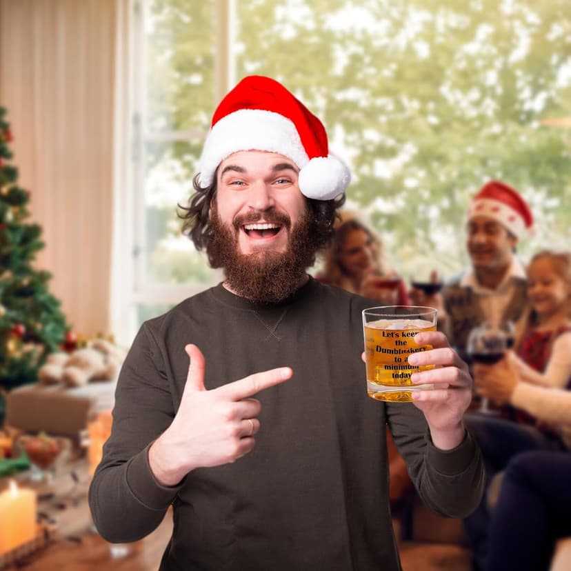 Ithmahco Funny Whiskey Gifts for Men, Funny Whiskey Glasses Bourbon Gifts for Men Women Boyfriend, Christmas Birthday Gift for Dad Husband Daddy, Alcohol Boss Gift for Men Coworker