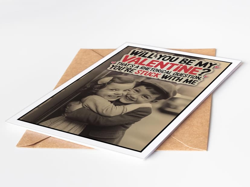 Katie Doodle - Valentine's Day Card for Boyfriend | Handmade in USA | Cute Boyfriend Valentine's Day Gifts, Valentine's Day Gifts for Boyfriend, Funny Valentine Gift for Him -Includes Card & Envelope