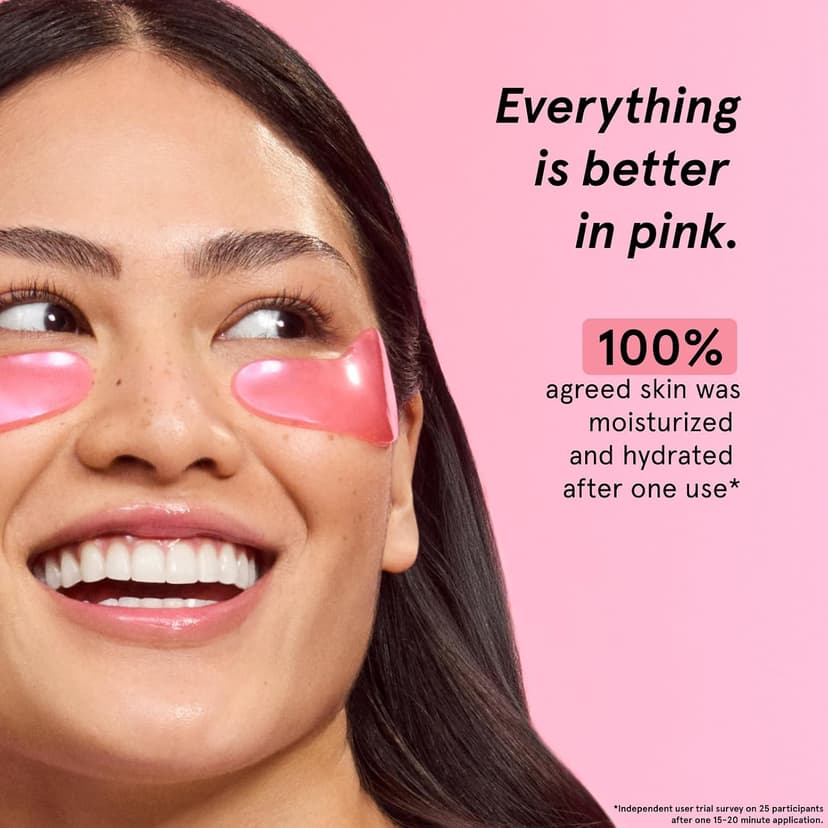 grace & stella Award Winning Under Eye Mask - Christmas Gifts for Teens, Self Care Gifts for Women, Reduce Dark Circles, Puffy Eyes, Undereye Bags, Wrinkles, Under Eye Patches - Vegan (24 Pairs, Pink)