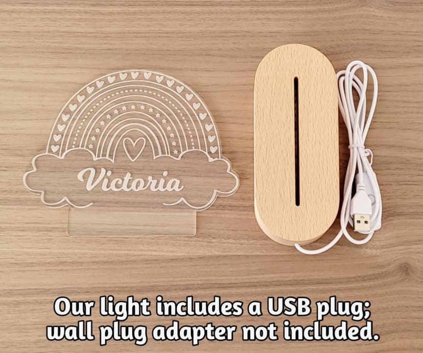 Custom Night Light Cute Personalized Baby Gifts Cloud Butterfly Rainbow Moon & Stars Customized Name Gifts Perfect Personalized Baby Girl Gifts and Customized Baby Gifts