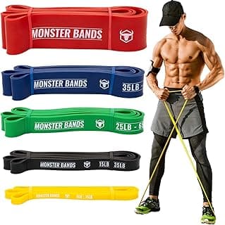 Pull Up Bands, Resistance Bands (Set of 5) – Pull Up Assistance Bands Set – Exercise Workout Bands for Working Out, Strength Training, Stretching & Physical Therapy