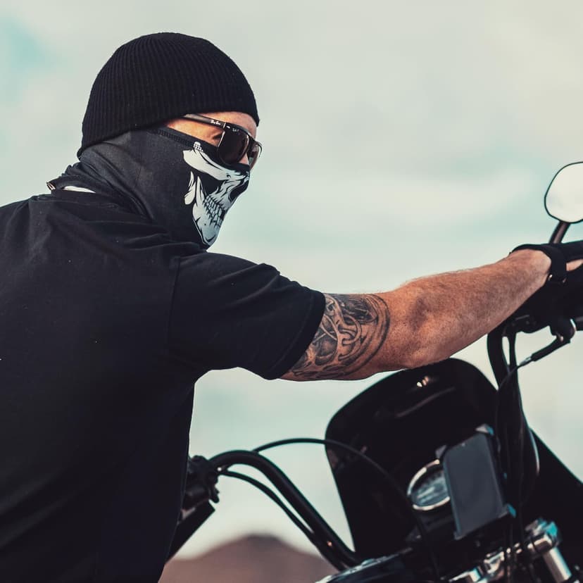 Indie Ridge Skull Motorcycle Face Mask - Motorcycle Ski Snowboard Winter Face Mask
