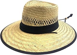 San Diego Hat Co. San Diego Hat Company Women's Rush Straw Lifeguard Hat with Fabric Band