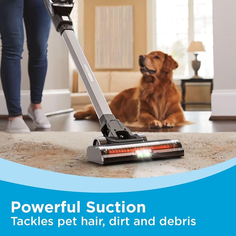 BLACK+DECKER POWERSERIES 20V MAX Cordless Stick Vacuum Cleaner, Household Vacuum Cleaners for Hardwood Floors and Carpet, LED Lights, Detachable, Anti-Tangle, Lightweight, Bagless (BHFEA18D1)