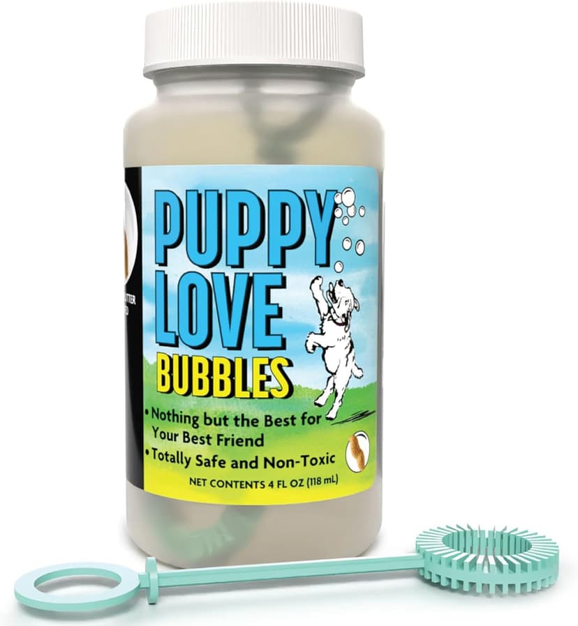 Puppy Love Bubbles, Peanut Butter & Bacon Scented Bubbles 4oz. Bottle-2 Pack Combo (1 Peanut Butter/1 Bacon) for Dogs B0913CYKF2