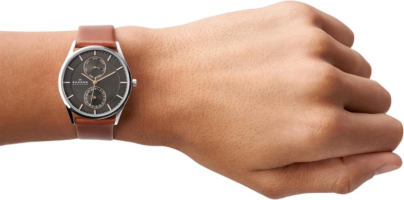 Skagen Holst Men's Watch with Stainless Steel Mesh or Leather Band