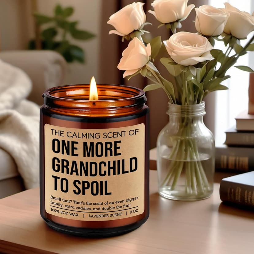Miracu One More Grandchild Candle, Pregnancy Announcement for Grandparents, Baby Announcements Ideas, Pregnancy Reveal to Parents, Funny 2nd, Second Baby, Grandparents Again Gifts for Grandma Grandpa