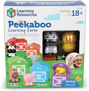 Farm Animals for Toddlers, Educational Fine Motor Montessori Sets, Toddler Animal Toys, Counting, Sorting & Matching Toy Learning Resources The Original Peekaboo Learning Farm B081P4CZQ9