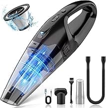 BSRCO Handheld Vacuum Cordless Rechargeable 3-in-1, Car Vacuum Portable Cordless with USB Charge, Handheld Vacuum with LED Light, HEPA Filter, 1.65LBs Lightweight Vacuum Cleaner for Dust, Pet Hair