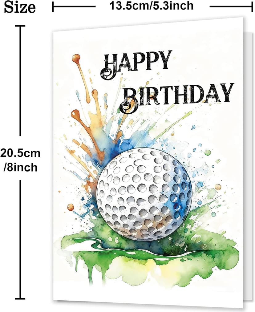 Funny Golf Birthday Card for Men Women, Happy Birthday Gift for Golfer, Golf Birthday Card Gifts for Dad Husband Boyfriend Brother Friend