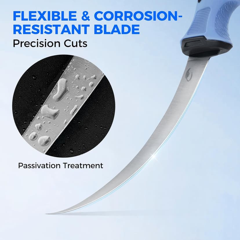 Calamus SwiftEdge Fillet Knife Set, Fishing Knife, G4116 German Stainless Steel, Ultra-Sharp & Flexible Blade, Rust & Corrosion-Resistant Blade, Non-Slip Handle, Fishing Gear, Fishing Gift For Men