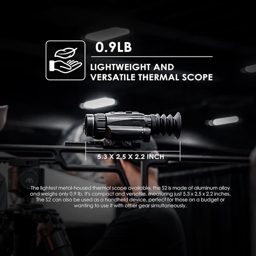 RIX Storm Thermal Imaging Rifle Scope for Hunting – High-Sensitivity Thermal Scope with Advanced Thermal Optics, NETD<25mK, 50Hz, Waterproof & Lightweight
