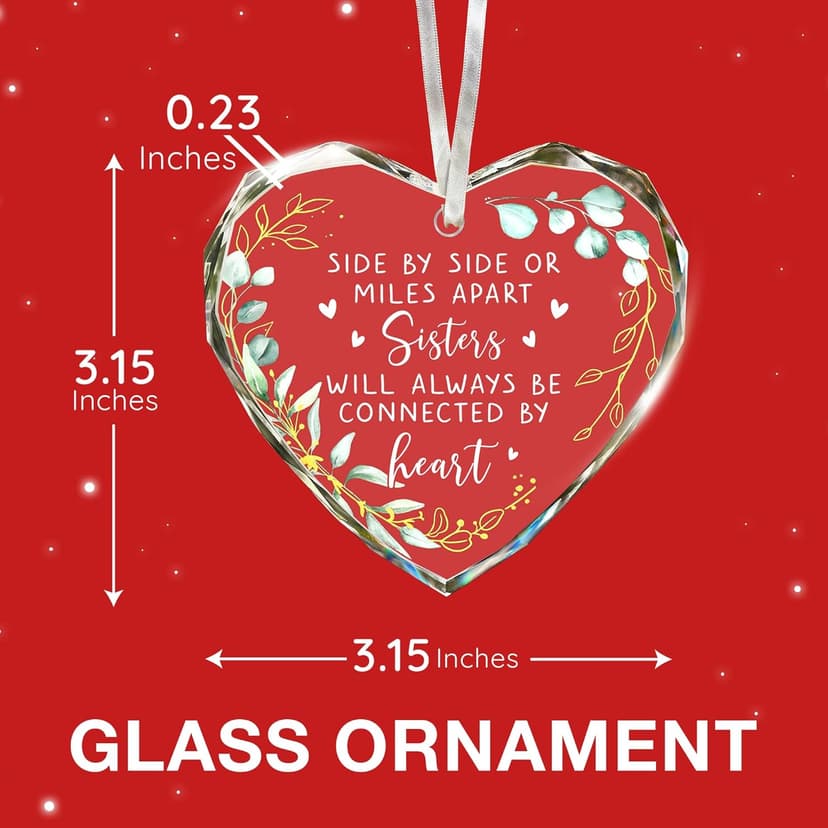 Gifts for Sister - Special 2025 Sister Ornaments for Christmas Tree Decoration, Perfect Sisters Gifts for Women, Unique Sisters Gift from Sister, Decorative Ornaments for Christmas Tree